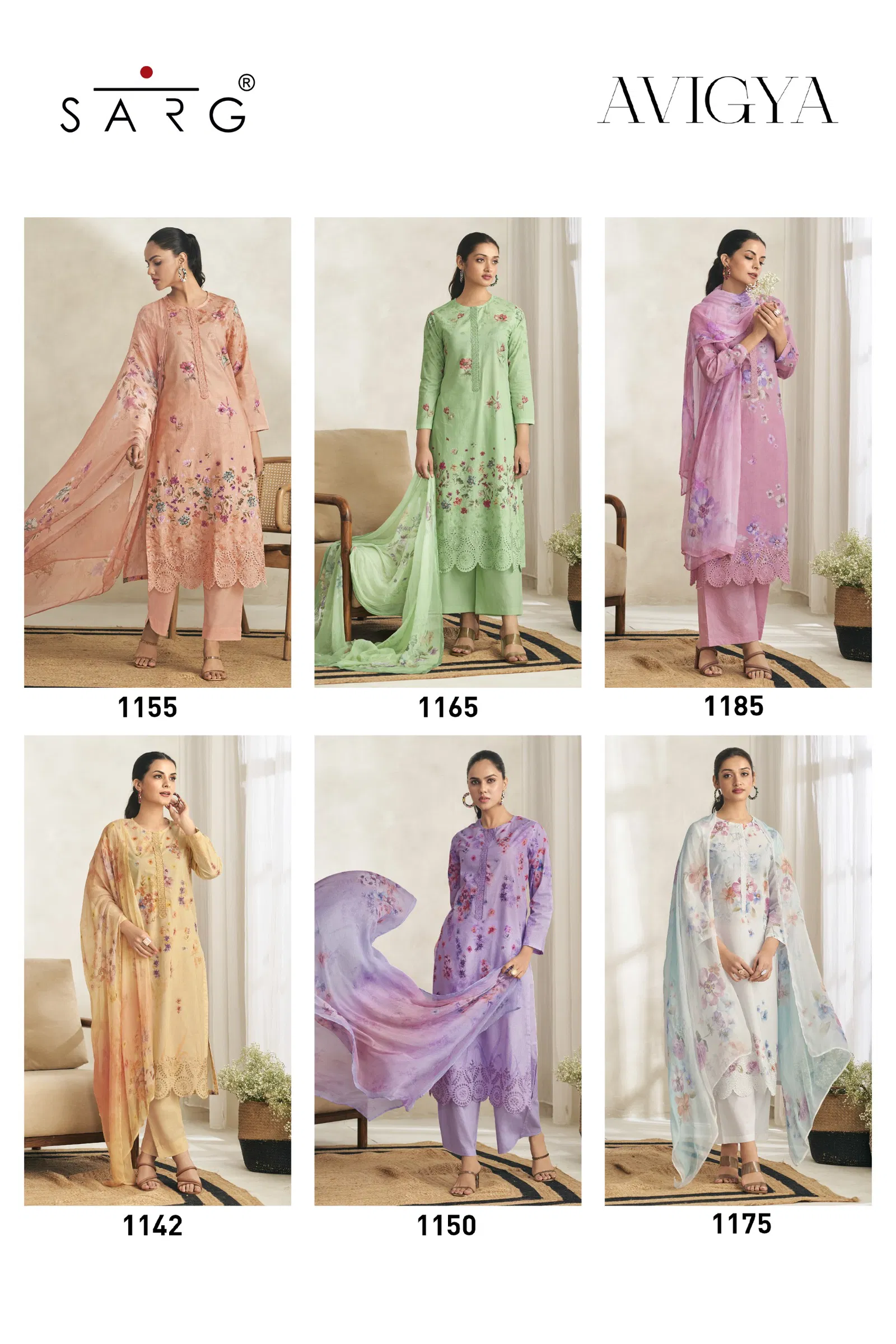Avigya By Sarg Lawn Cotton Printed Dress Material Wholesale Shop In Surat